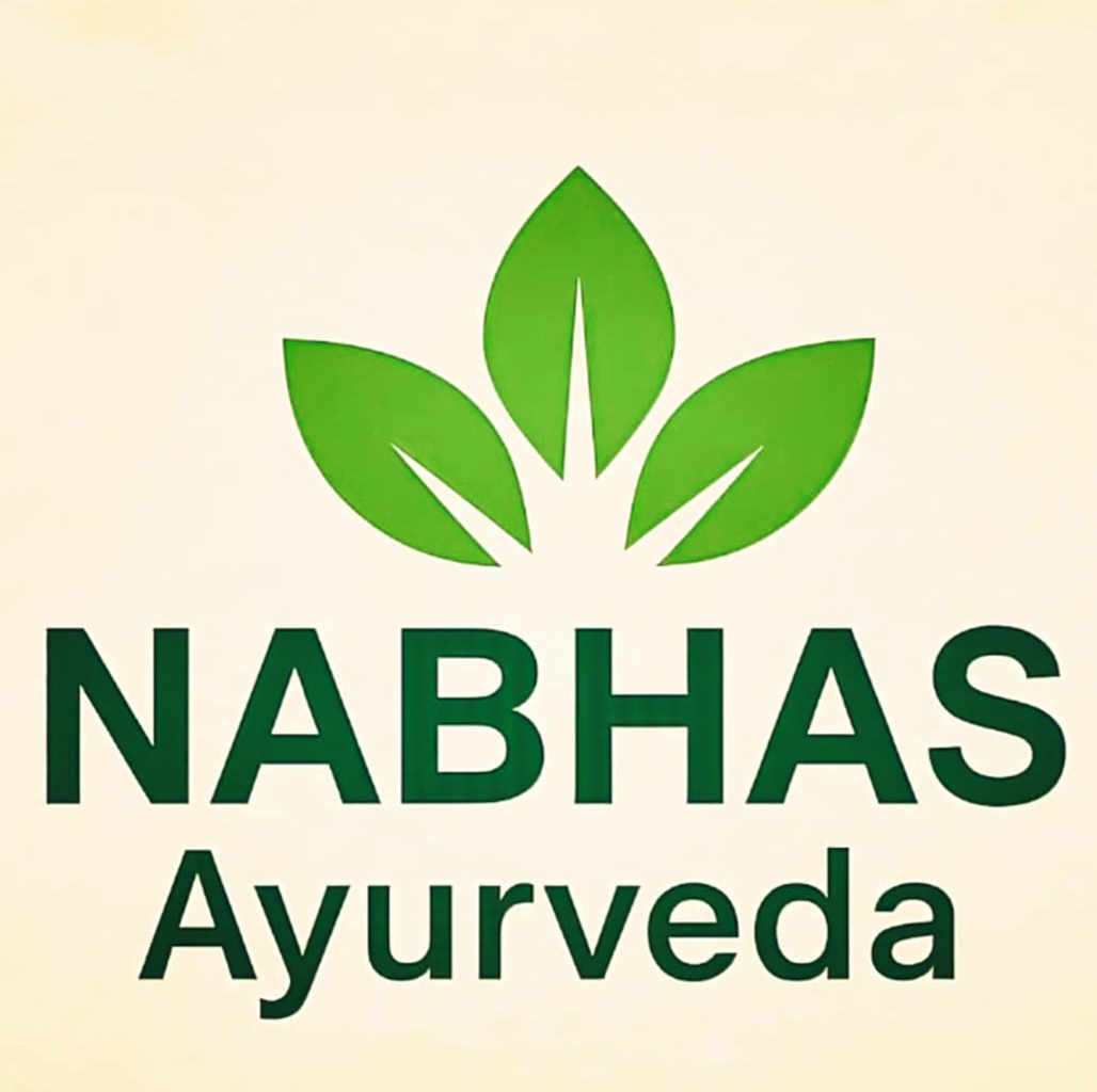 NABHAS Ayurveda - Three green leaves logo